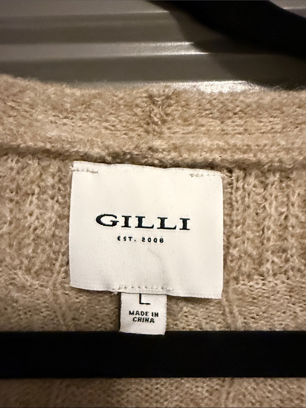 Gilli Tan Button-Front V-Neck Cardigan - Picture 2 of 4